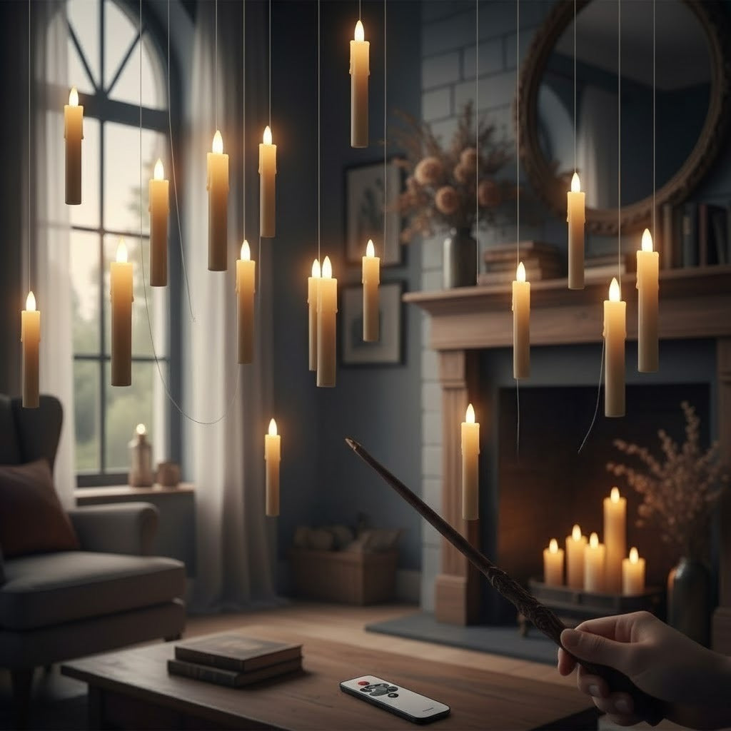LED Flameless Candles with Magic Wand Remote (Free shipping)