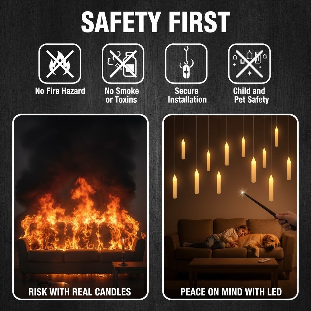LED Flameless Candles with Magic Wand Remote (Free shipping)