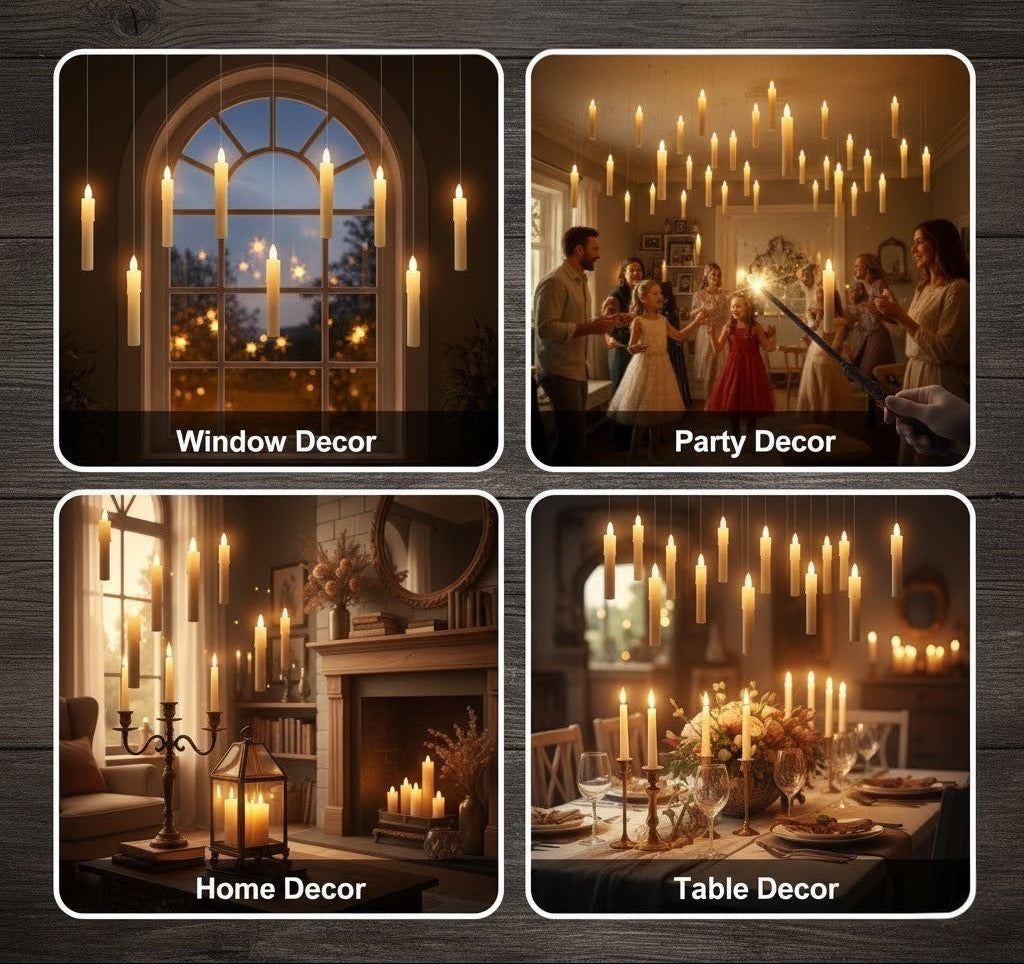 LED Flameless Candles with Magic Wand Remote (Free shipping)