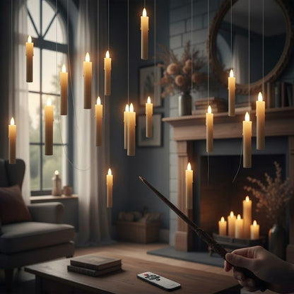 LED Flameless Candles with Magic Wand Remote  (Free shipping)